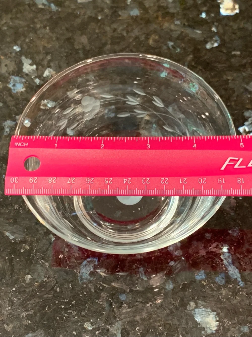 Vintage Princess House Heritage Crystal Revere Bowl #385 5” Etched Floral USA
